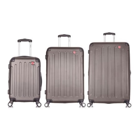 Rta Products Llc DUKAP Intely 3-Piece Smart Hardside Luggage Set 20"/28"/32" - USB & Integrated Weight Scale - Gray DKINTSML-GRE